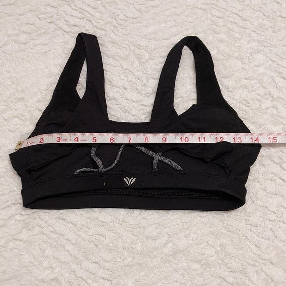 ❤ Forever 21 Black Strappy Sports Bra Medium - Picture 4 of 6